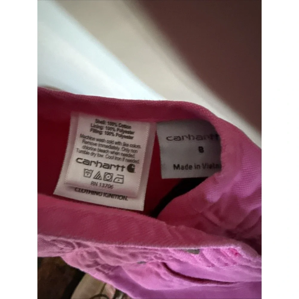 Youth Carhartt Insulated Overalls Coveralls Rare Bibs Girls Size 8 Rose Pink